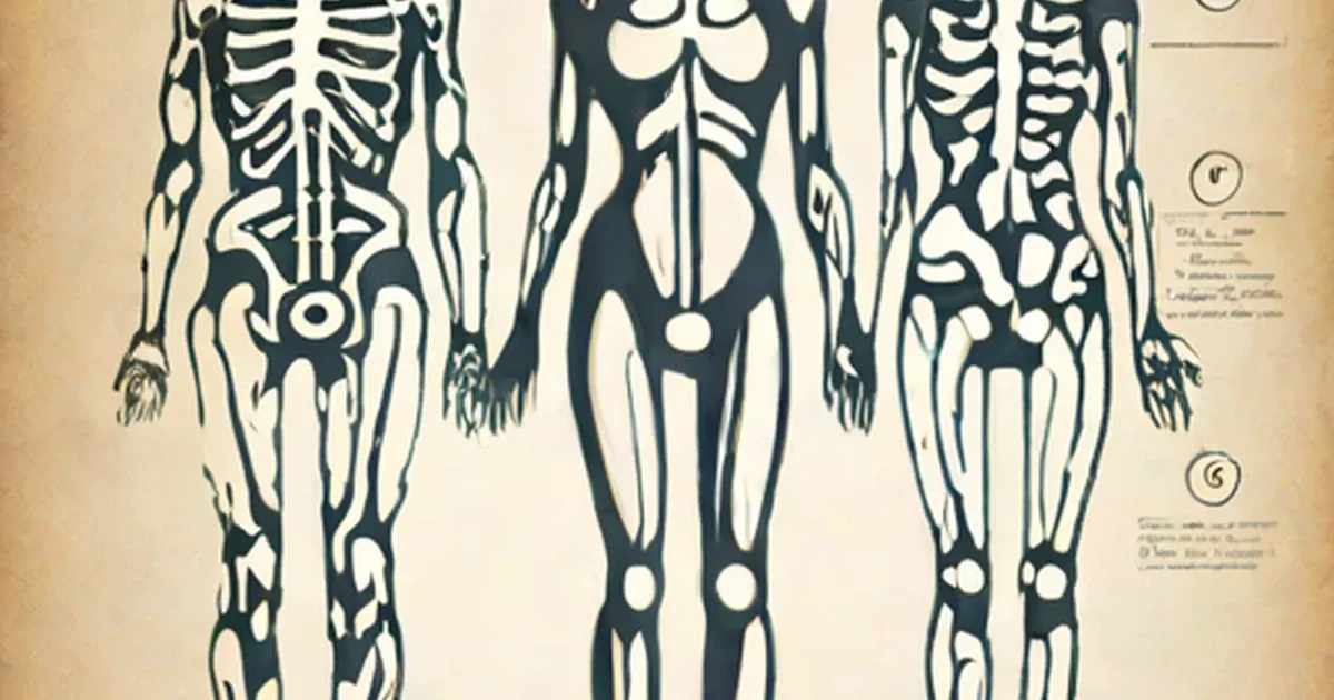 Three vintage medical diagrams displaying human skeletal, circulatory, and organ systems