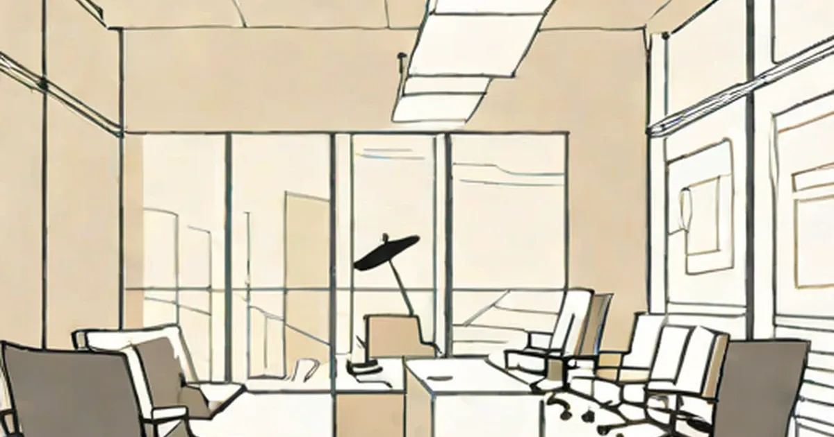 Optometry office interior with examination chair and vision testing equipment