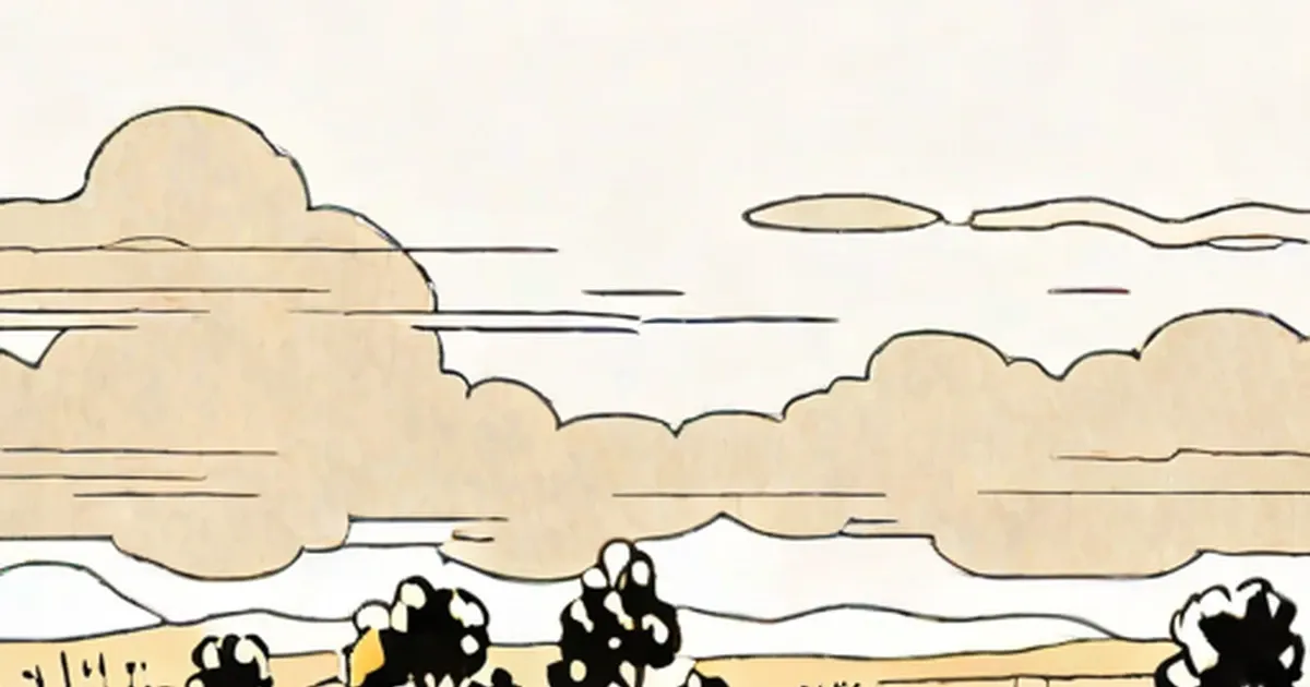 Illustration of atmospheric layers depicted as stacked clouds in muted earth tones