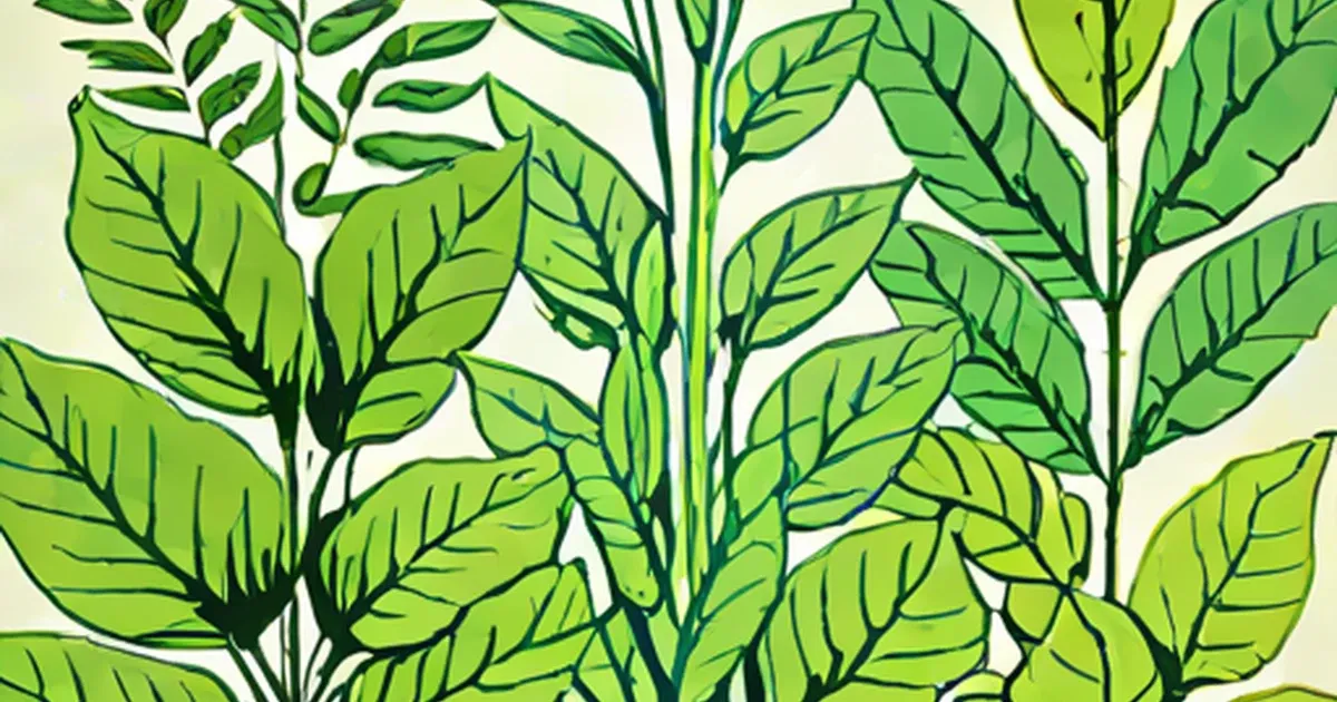 Green leafy plants with visible vein patterns