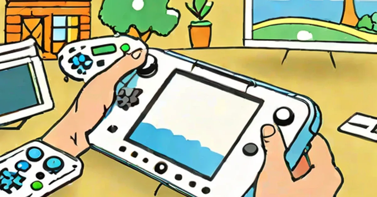 Hands holding Nintendo Wii remotes with the console displayed nearby