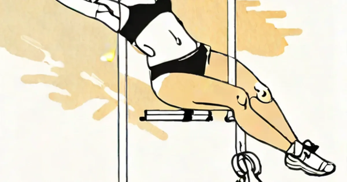 Person performing a pull-up on a horizontal bar