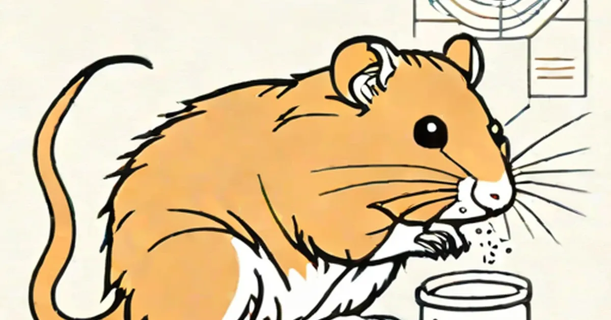Hamster illustrated in a laboratory setting
