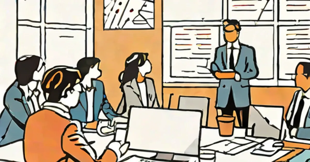PR consultants present strategy during business meeting