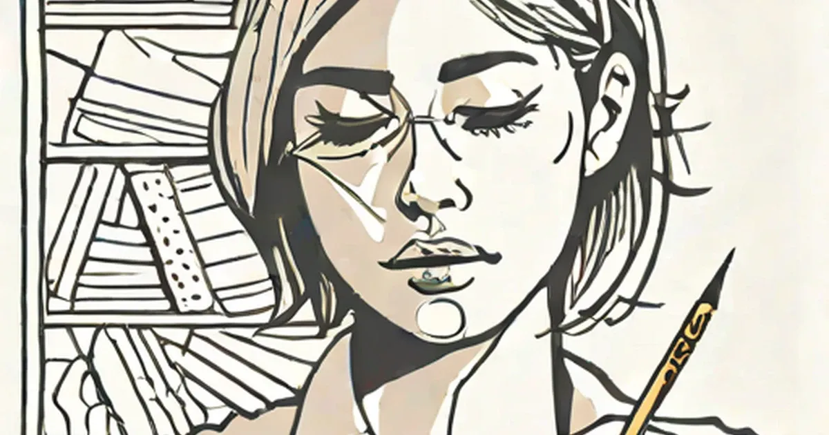 A person with a distressed expression holding a paintbrush, evoking inner struggle