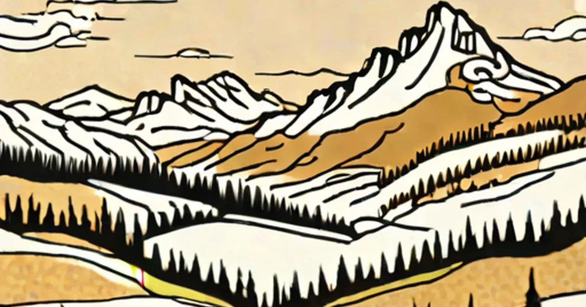 Alpine peaks covered in snow with forested slopes