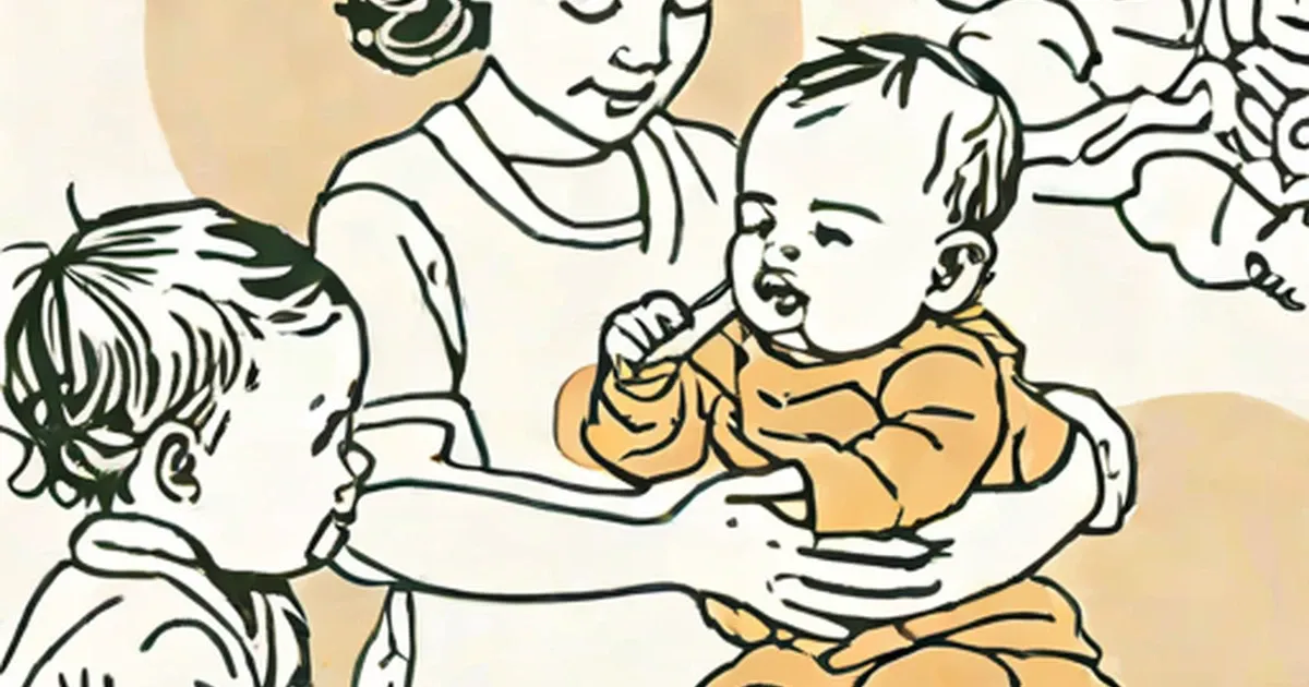 Parents with a baby wearing yellow