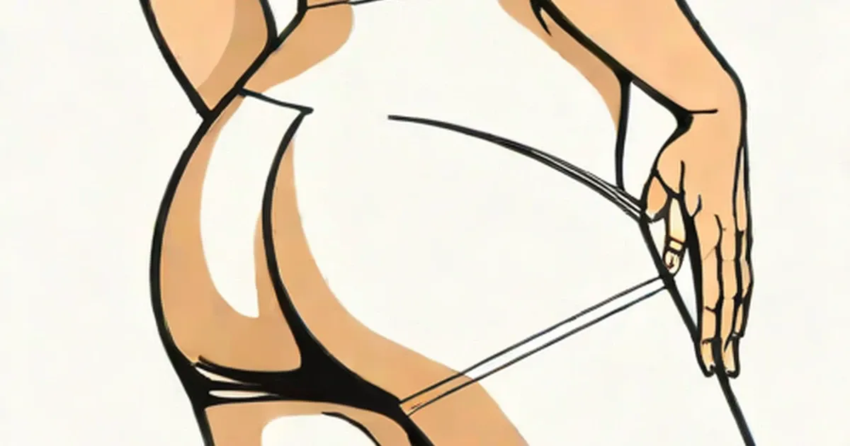 Hand holding skin showing cellulite dimples
