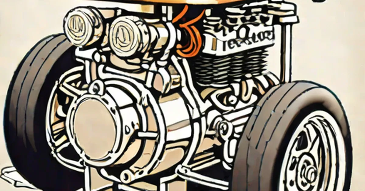 Restored engine with polished cylinders and visible internal components