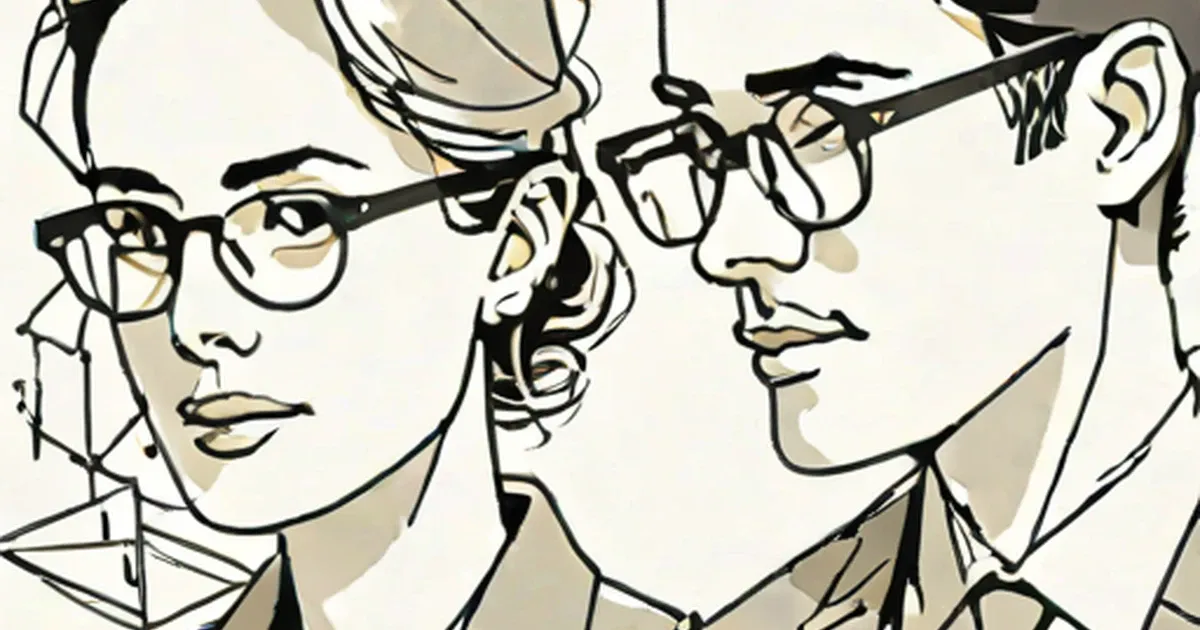 Three people making direct eye contact