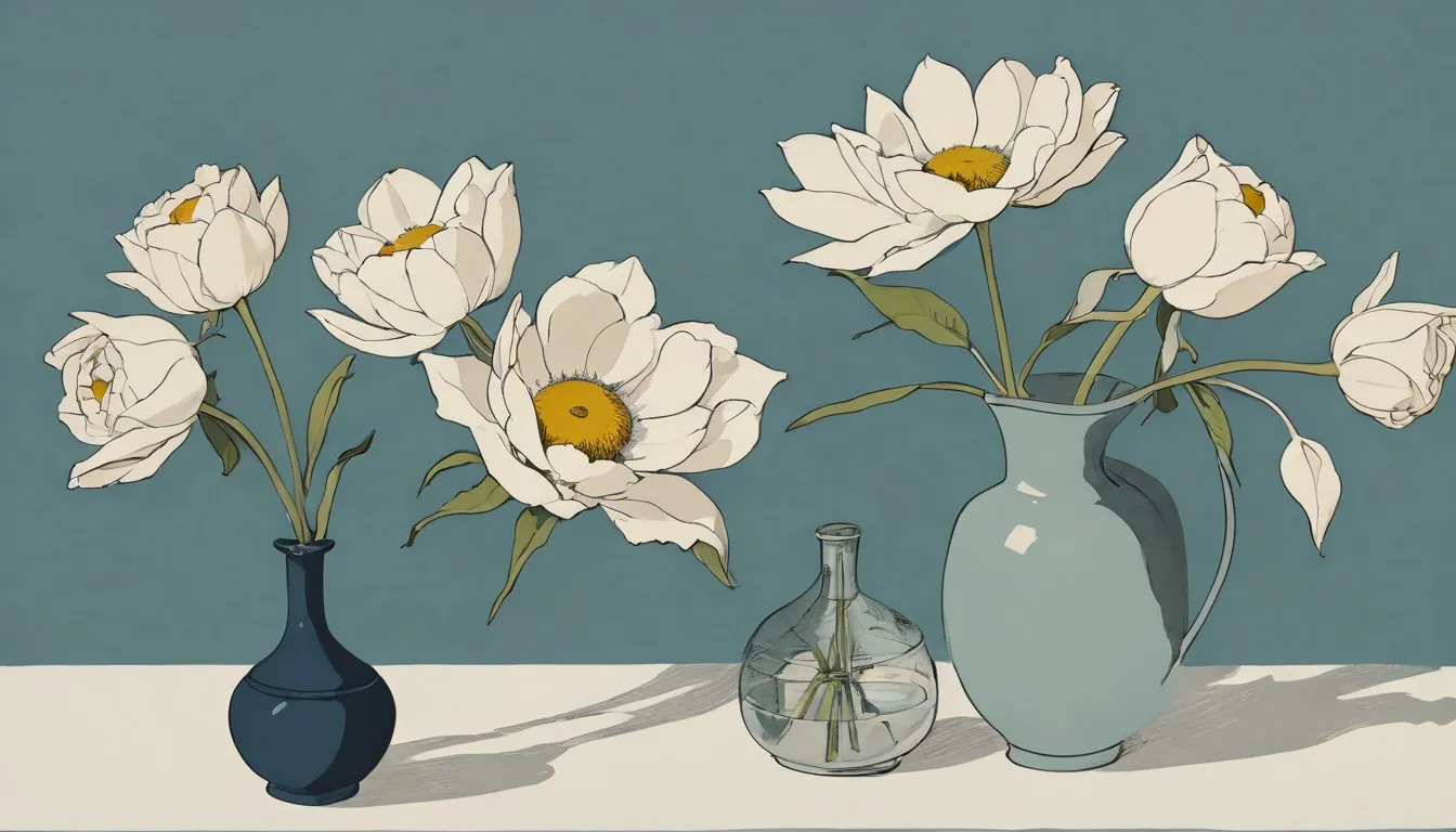 A rose, tulip, and sunflower arranged together, each representing a different traditional flower meaning.
