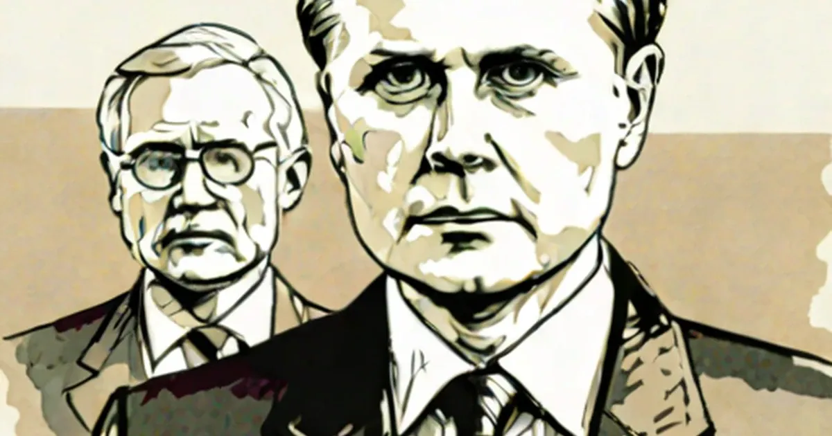 Two men in business suits, one with glasses, representing Andrei Lugovoi and Alexander Litvinenko