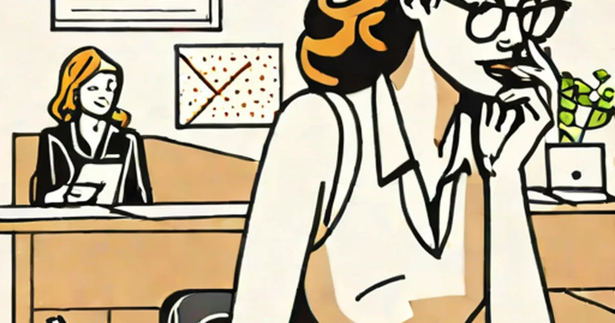 Two women juggling work tasks and deadlines in an office