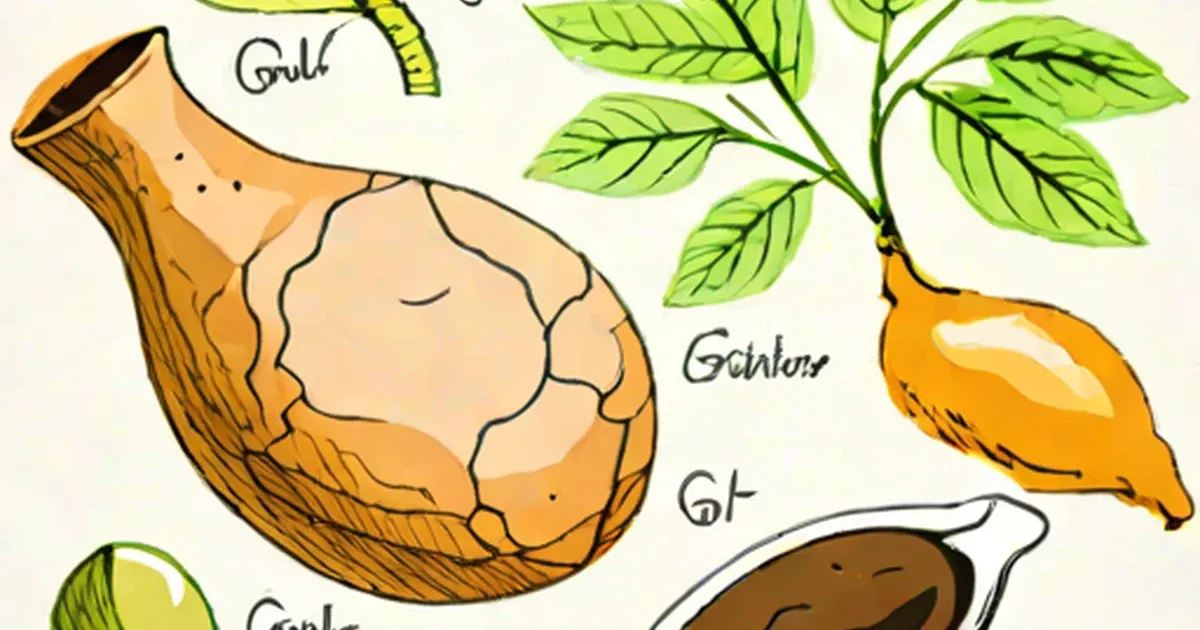 Gall bladder illustration with lemon and lime