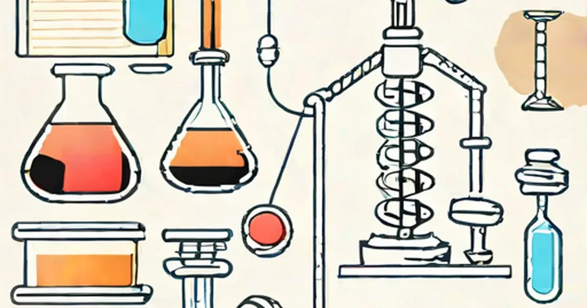 Laboratory equipment and scientific instruments arranged with a DNA helix model