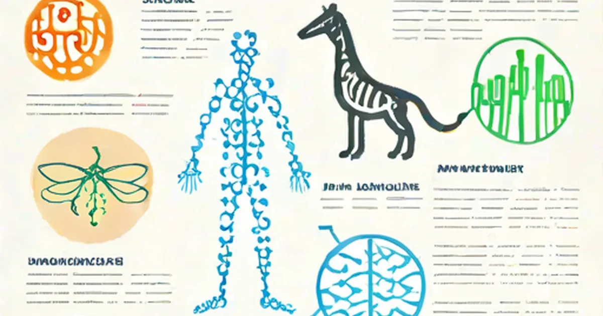 Icons representing genetic diseases including neurological, skeletal, and DNA disorders