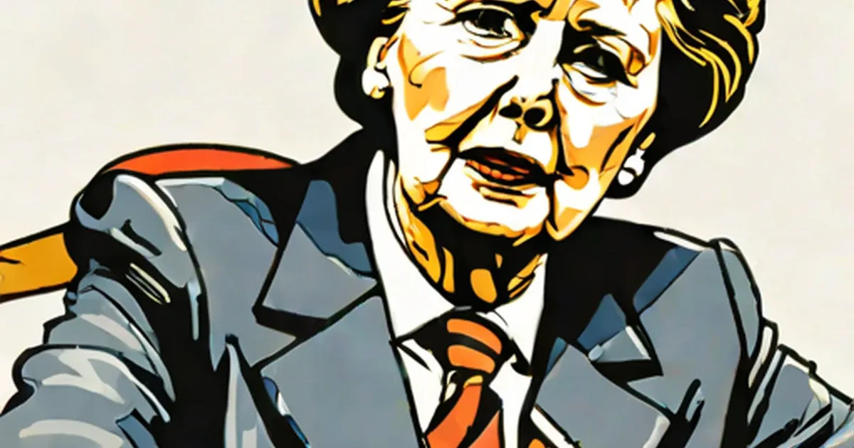 Angela Merkel in a gray business suit and orange tie