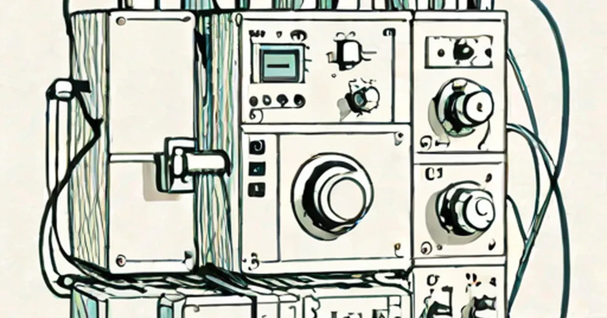 Electromagnetic coil with wires, metal core, and electrical circuit components