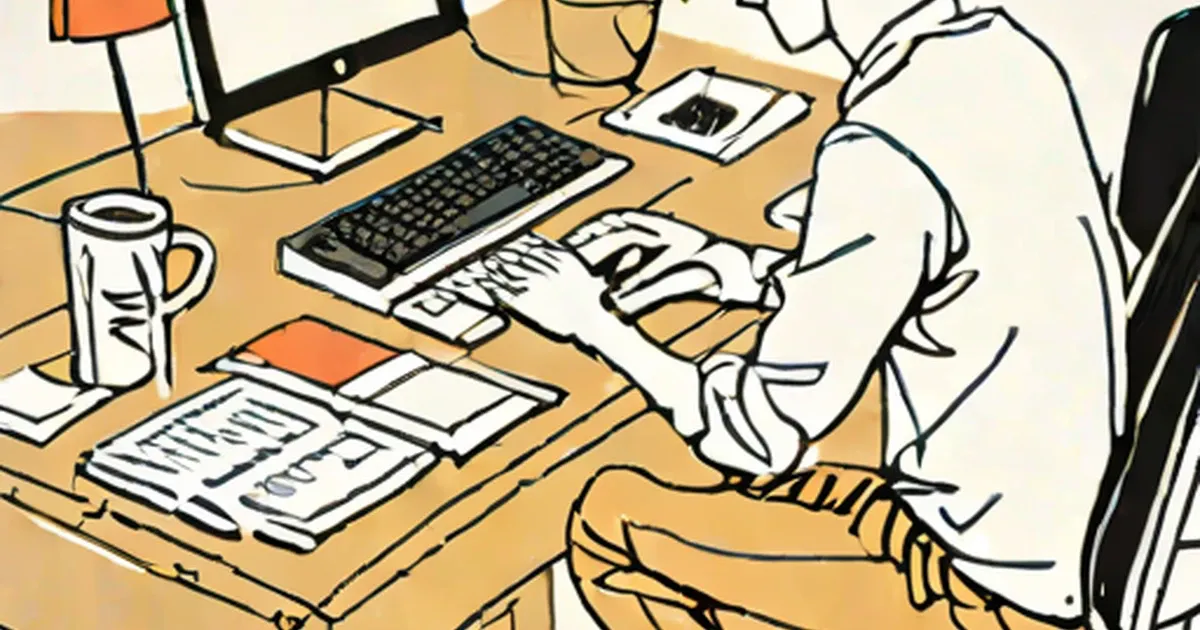 Person extending one leg while working at a computer desk