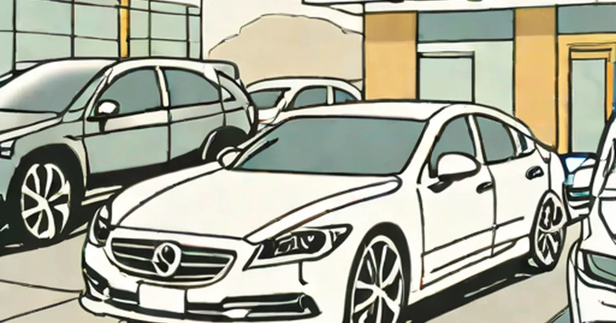 Cars parked at a car dealership lot