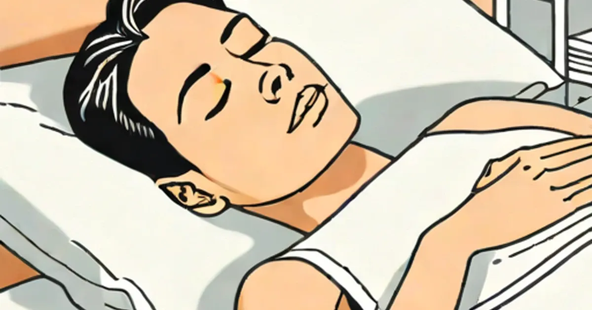 Person sleeping on a pillow with drool from their mouth