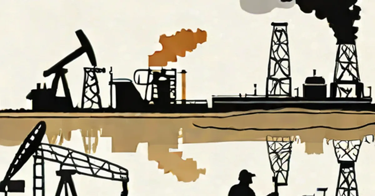 Oil extraction and refining operations with subsurface soil and water contamination below