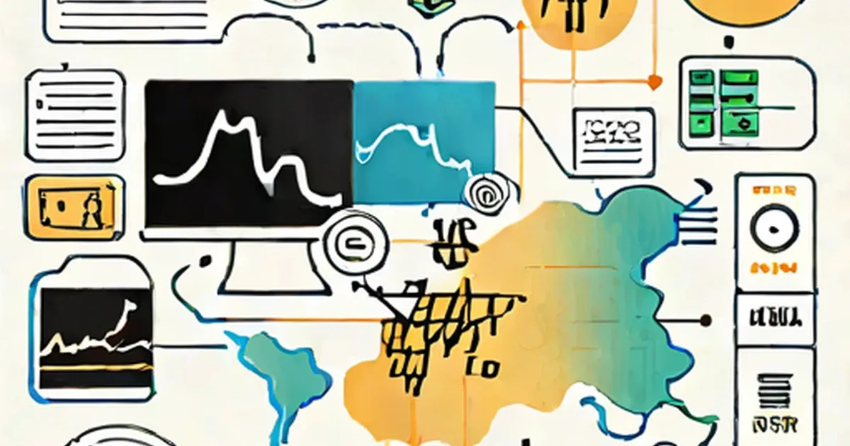 Monitor displaying analytics dashboards and data visualization graphics