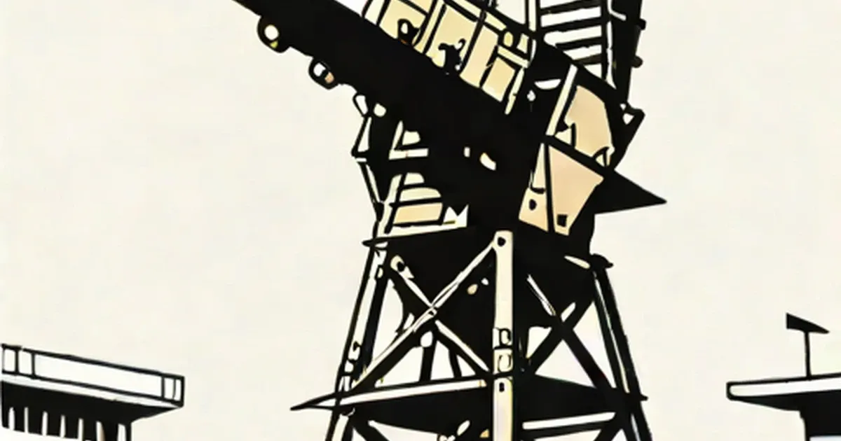Patriot air defense radar mounted on tower