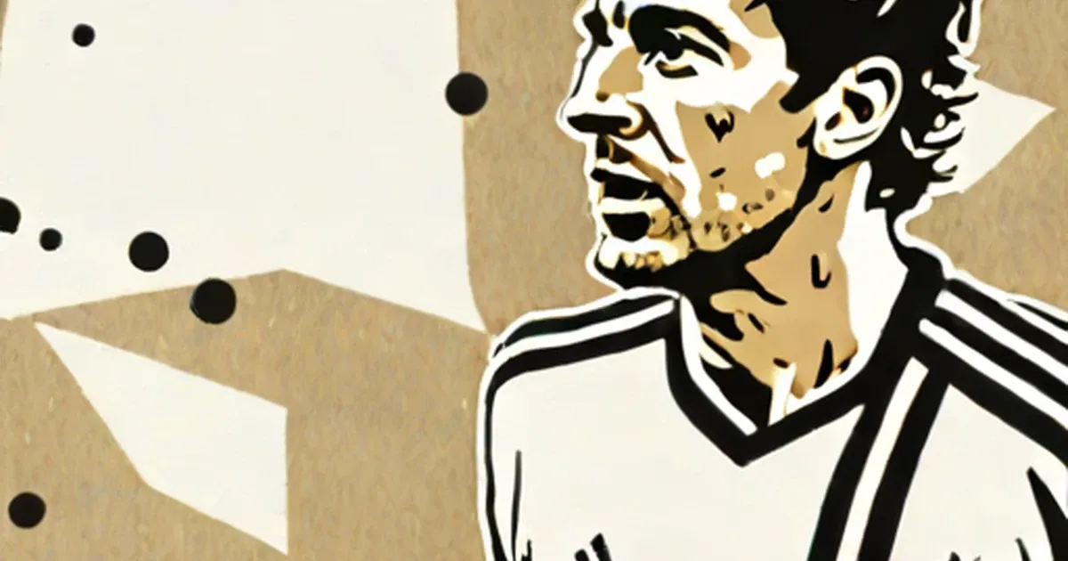 Del Piero in Juventus striped jersey, illustrated in bold graphic style