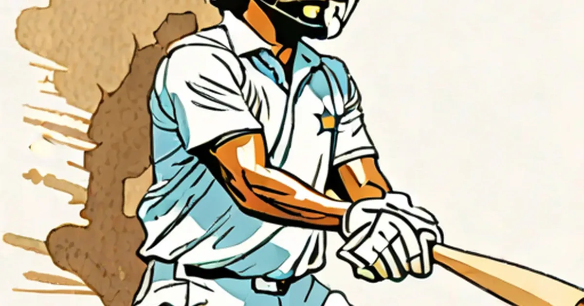 Cricket player in teal and white uniform ready to bat