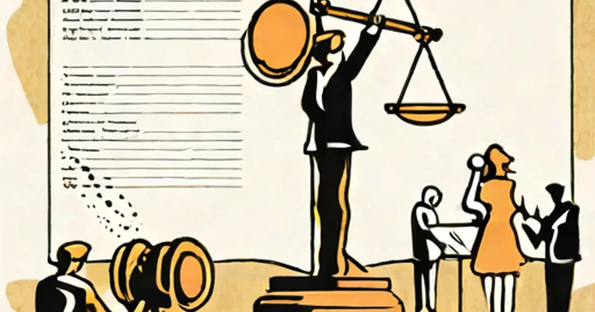 Scales of justice and gavel with diverse figures representing human rights