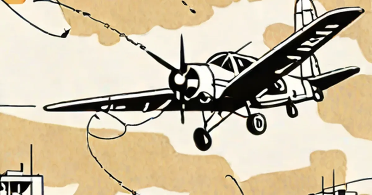 Small propeller aircraft in flight through clouds