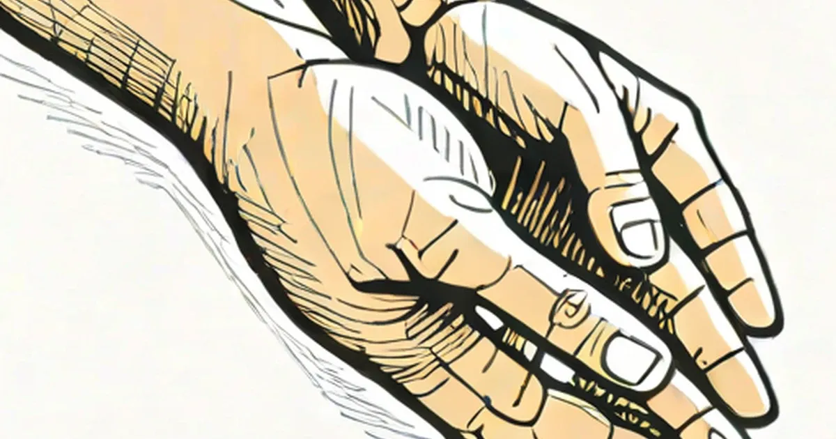 Surgical anatomical diagram showing nerve pathway markings on hands