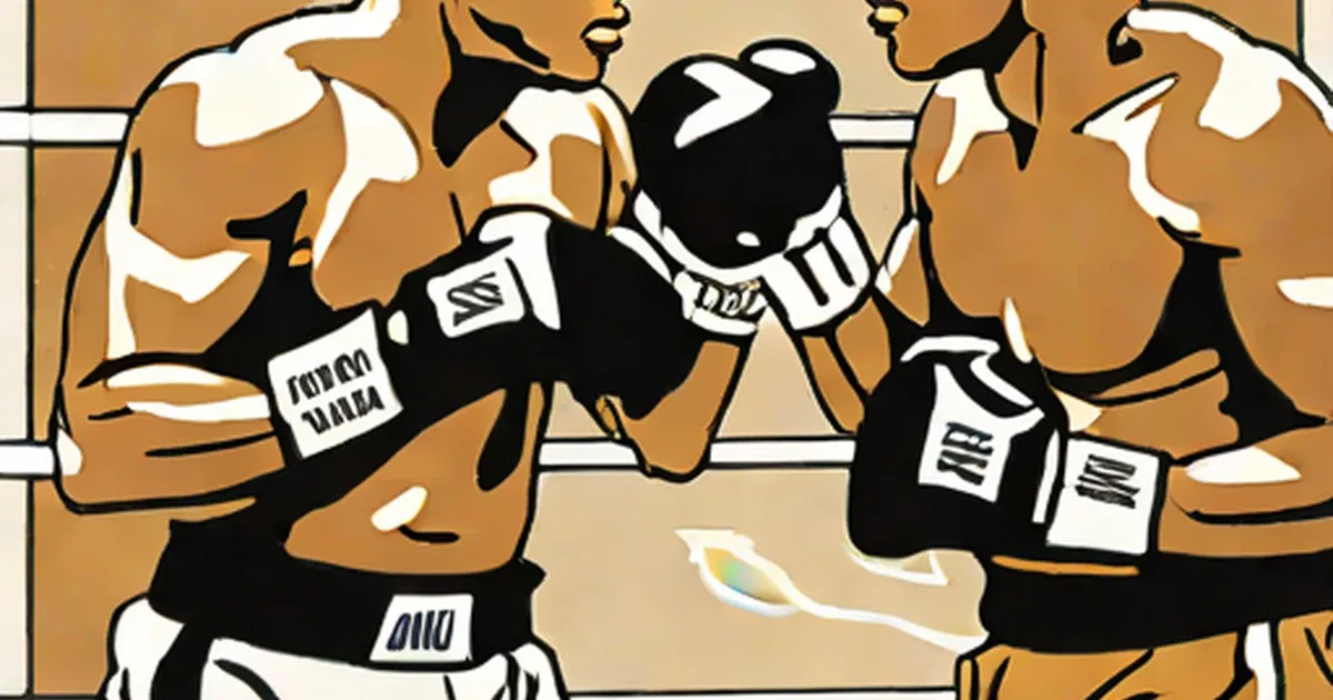 Muhammad Ali in a boxing match
