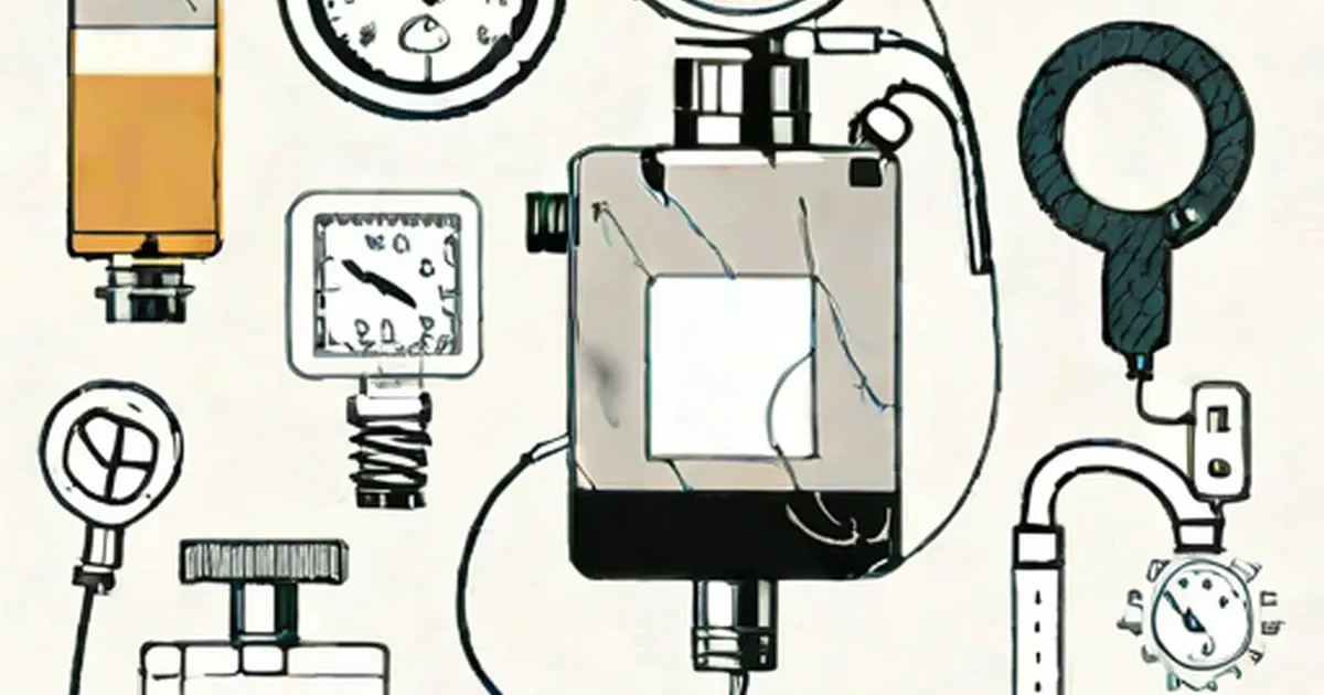 Automotive diagnostic tools including multimeter, gauges, and testing equipment