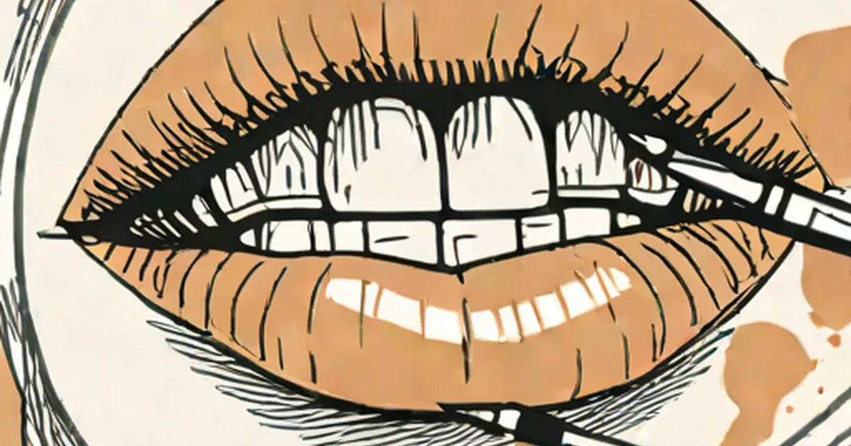 Illustration of upper front teeth protruding over lower teeth showing an overbite