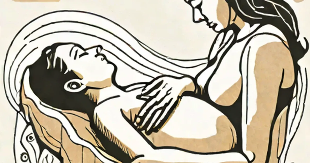 Person lying down with eyes closed, hand on chest in meditation