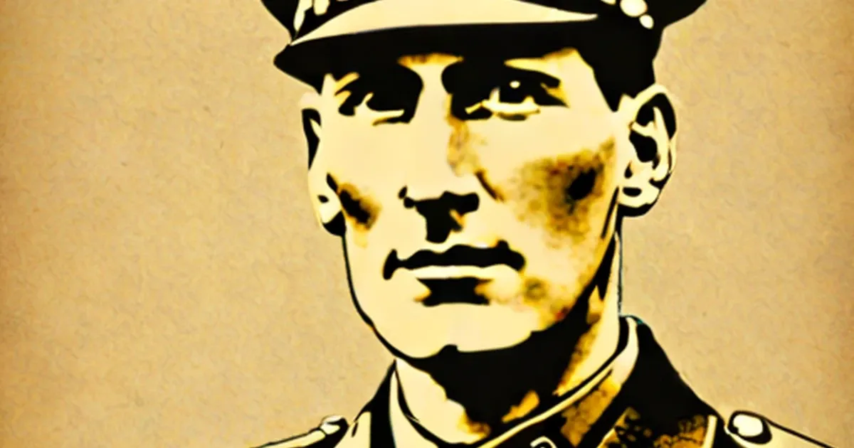 Sassoon in a military uniform and cap
