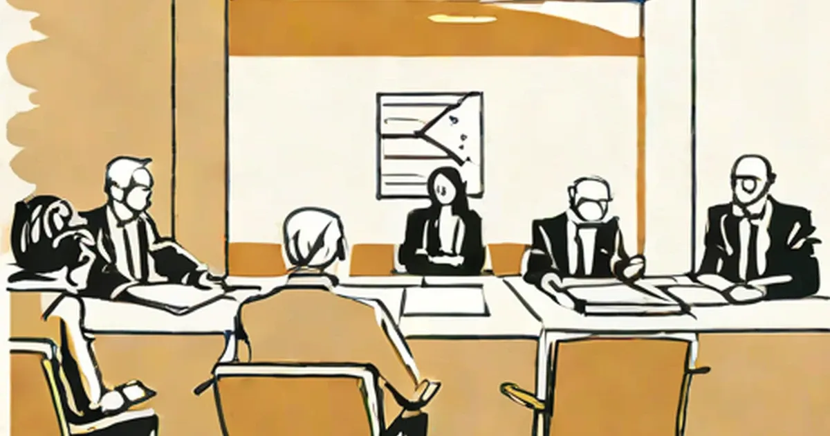 Conference panelists seated at a table during a discussion
