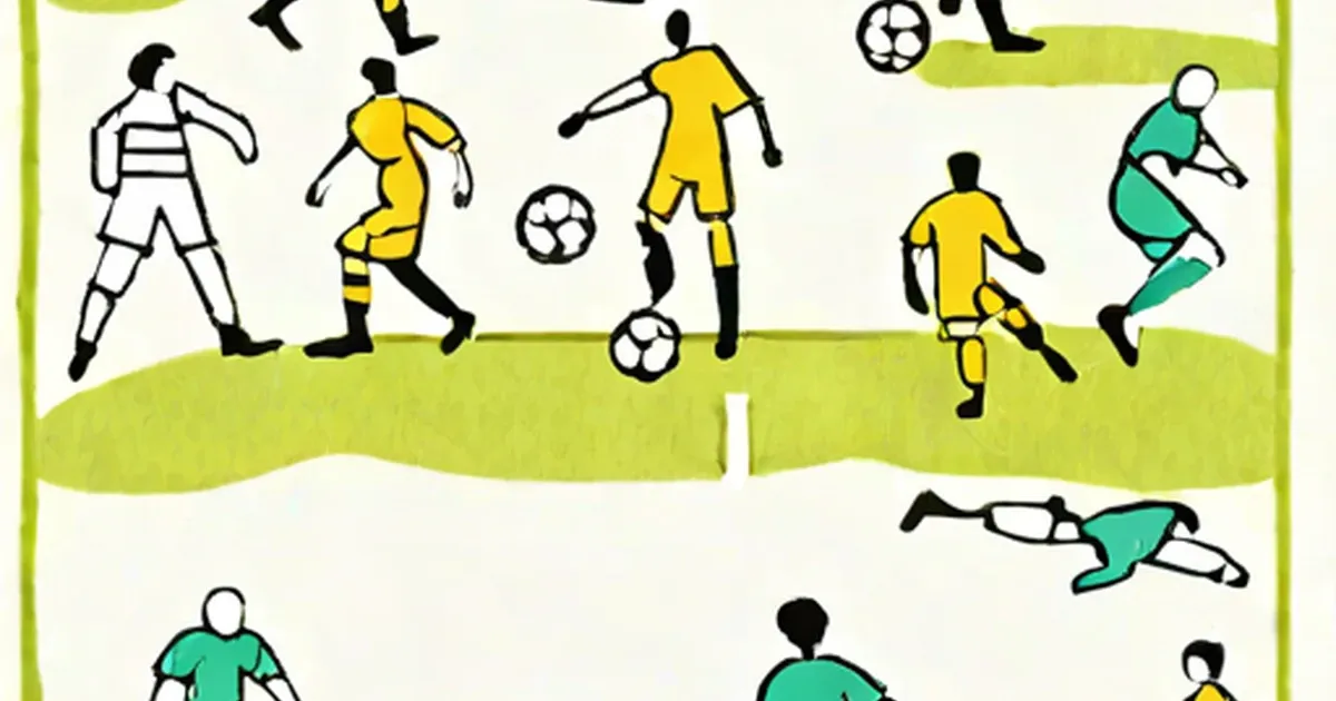 Diagram showing soccer player positions and formations on a field