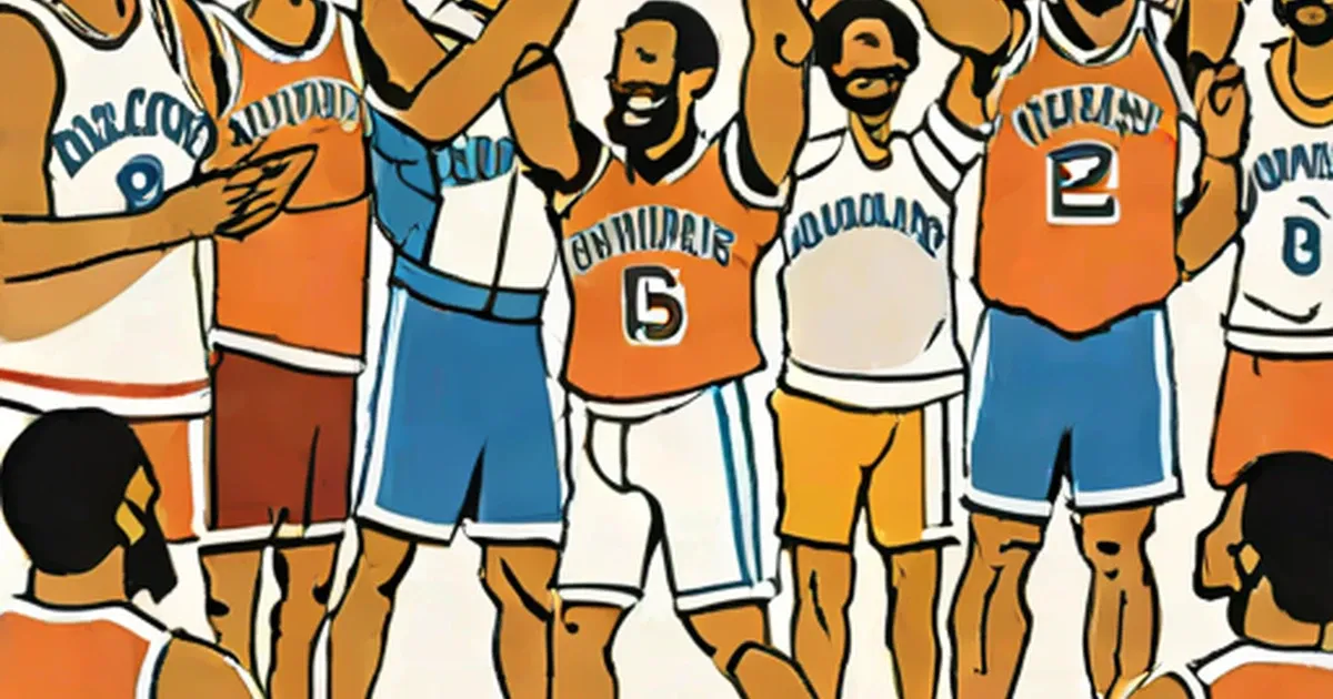 Basketball players clapping together in appreciation