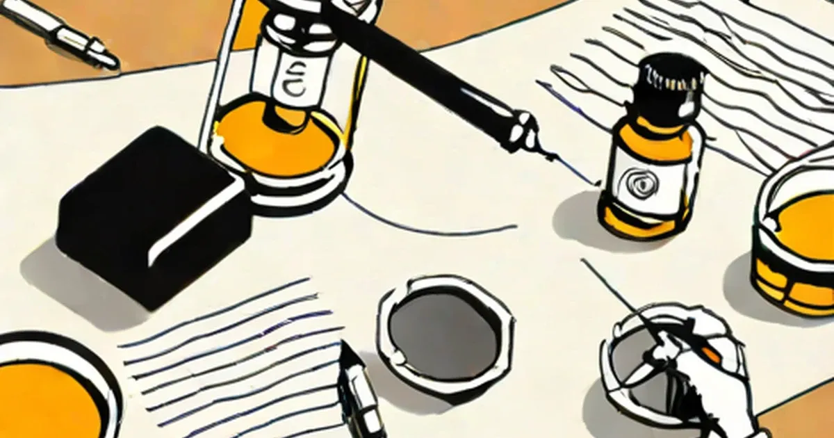 Magnifying glass inspecting oil containers and money symbols in illustration