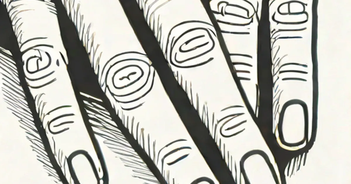 Illustration of hands with visibly swollen knuckles