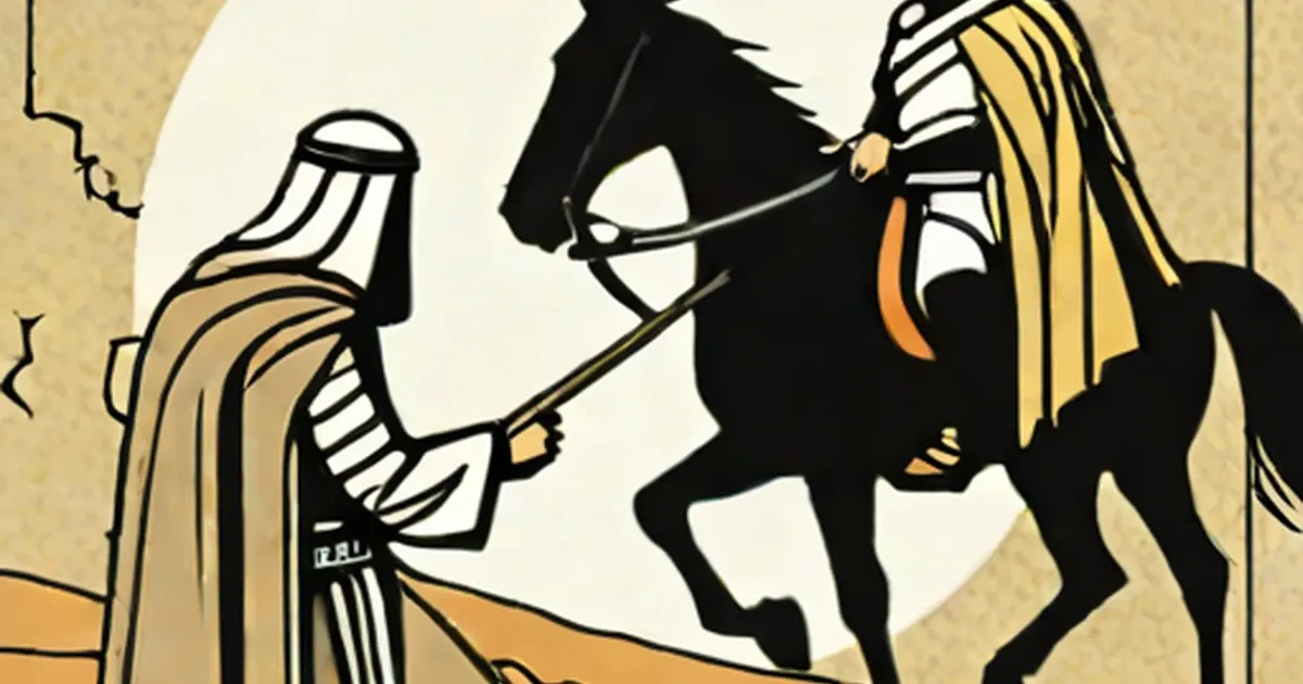 Medieval crusader and Islamic warrior illustrated facing each other