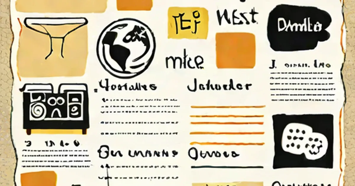 Collage of language characters, globe, boombox, and speech bubble illustrations