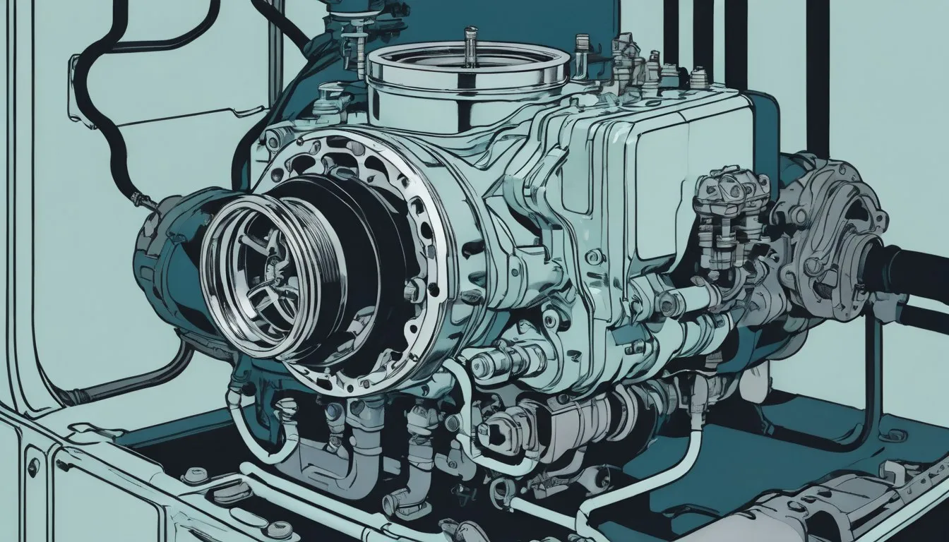 Close view of a Jeep throttle body with its position sensor mounted on the shaft inside the engine bay