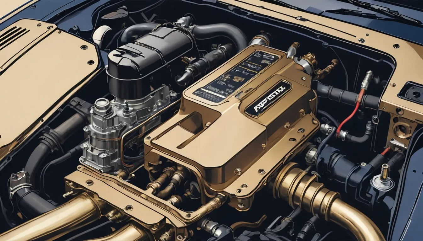 A throttle position sensor mounted on a car's throttle body inside the engine bay