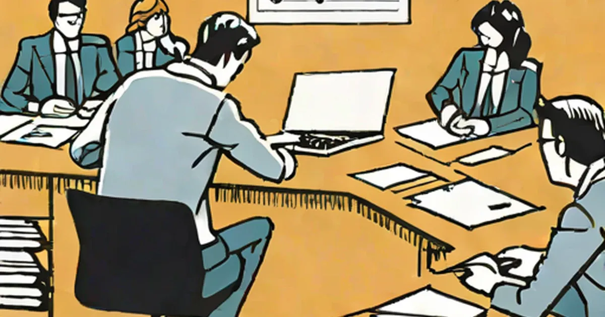 Manager conducting individual meetings with multiple employees at workplace