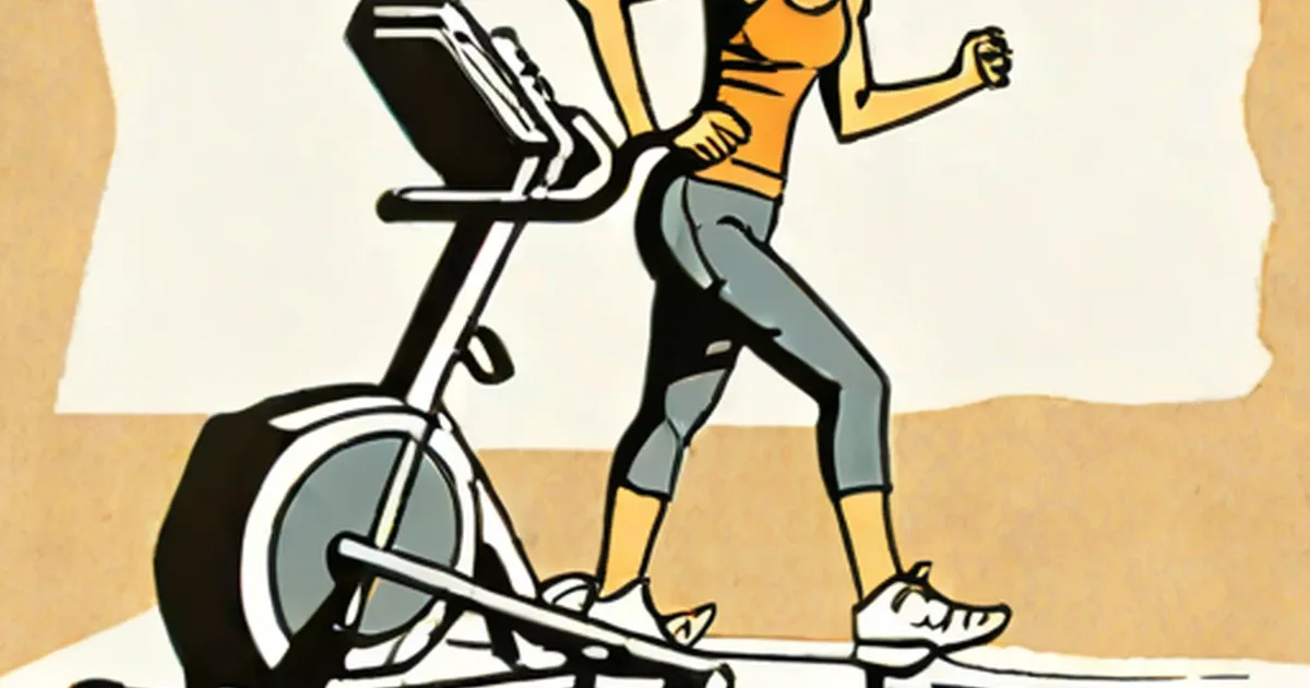 Person pedaling on a stationary exercise bike