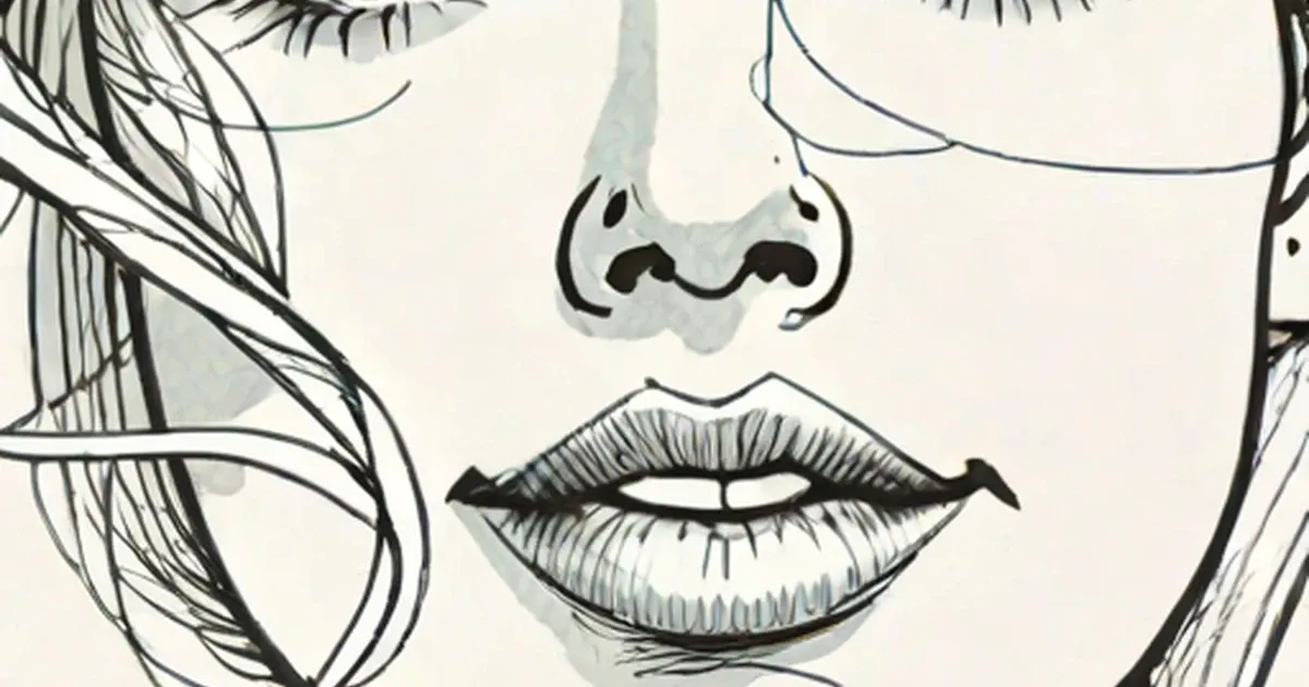 Illustration depicting an underbite with protruding lower jaw